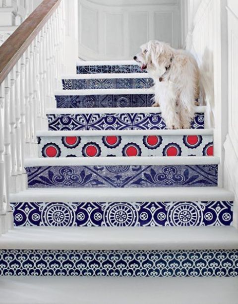 10 Creative Ways To Use Wallpaper (Görüntüler ile) | Merdivenler .