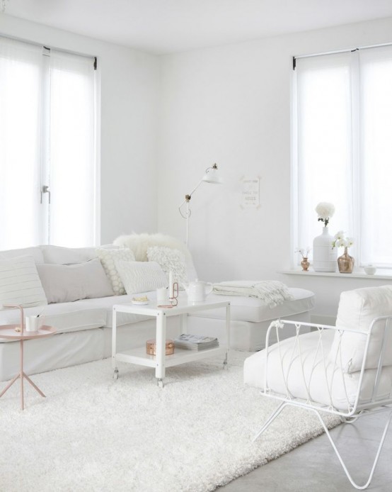 All Shades Of White: 30 Beautiful Living Room Designs - DigsDi