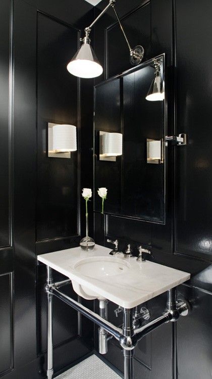19 Almost Pure Black Bathroom Design Ideas | Bathroom design black .