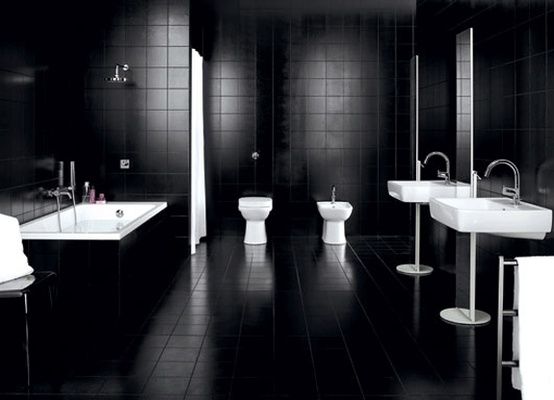 19 Almost Pure Black Bathroom Design Ideas | DigsDigs | Black .