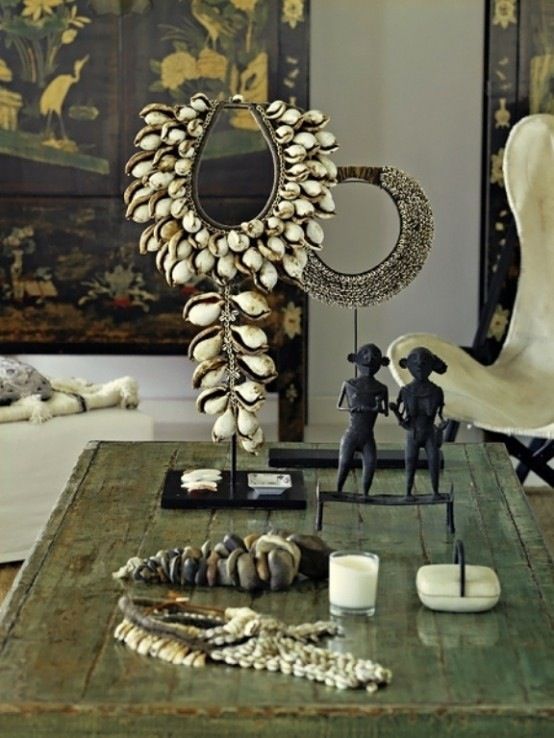Asmat shell necklaces | African decor, African interior, Inspirati