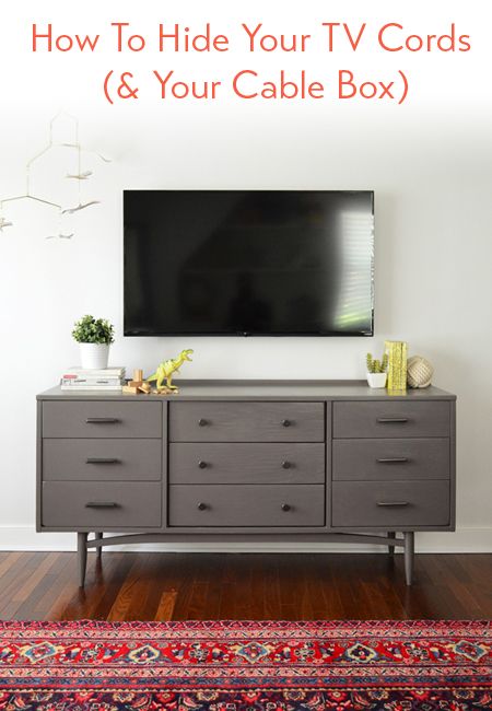 How To Hide TV Wires For A Cord-Free Wall | Young House Love .