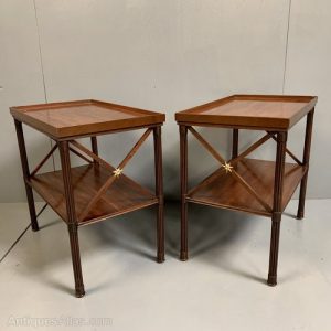 Pair Of Georgian Style Sofa End Tables - Antiques Atl