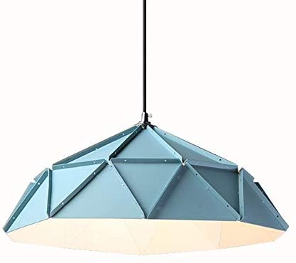 Adjustable Wrought Iron Pendant Lights, Blue Umbrella Paint Nordic .