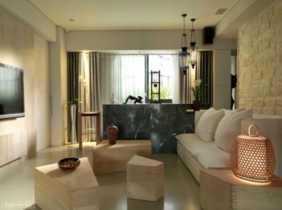 Asian Style Apartment With Perfect Harmony And Cozy Atmosphere .