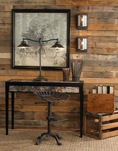 42 Awesome Rustic Home Office Designs | DigsDigs | Pallet .