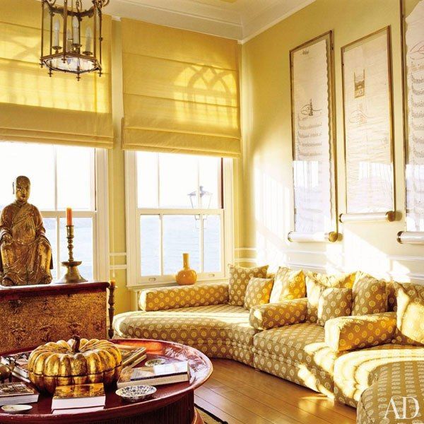 Radiant Yellow Rooms | Yellow room, Living room color schemes .