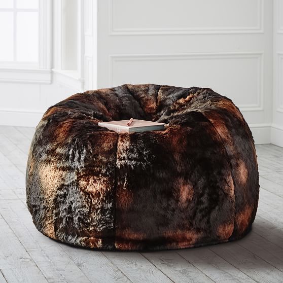 Brown Bear Faux-Fur Bean Bag Chair | Pottery Barn Te