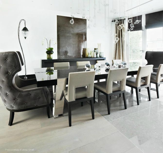 Beautiful Neutral Dining Room Ideas by Kelly Hoppen | Dining room .