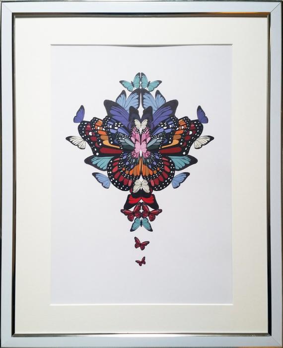 Butterfly art print butterflies art Rainbow butterfly art | Et