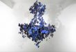 Beautiful Sapphire Blue Chandelier Of Butterflies - DigsDi