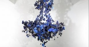 Beautiful Sapphire Blue Chandelier Of Butterflies - DigsDi