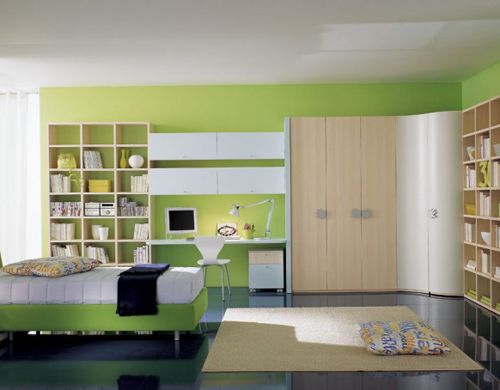 bedroom inspiration & decor. colour is fresh and storage is laid .