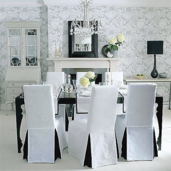 21 Creative&Inspiring Black And White Traditional Dining Areas .