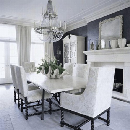 21 Creative&Inspiring Black And White Traditional Dining Areas .