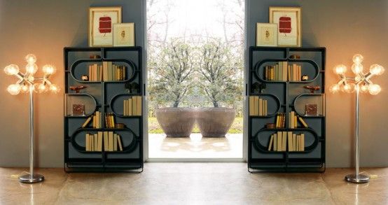 Black Bookcase And Room Divider That Reminds Humans Dna Dna by Linfa
Design