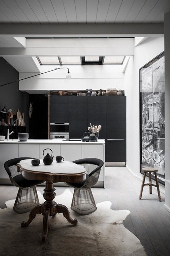 Black Is the New White: Dramatic French Home In Dark Shades (With .