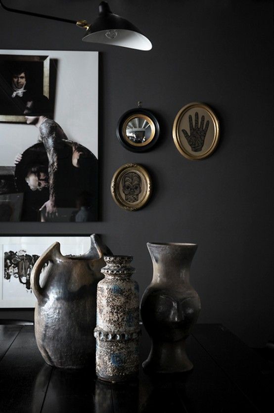Black Is the New White: Dramatic French Home In Dark Shades .