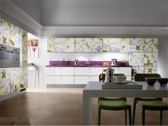 Bright and Alive Modern Kitchen Designs – Crystal by Scavolini .