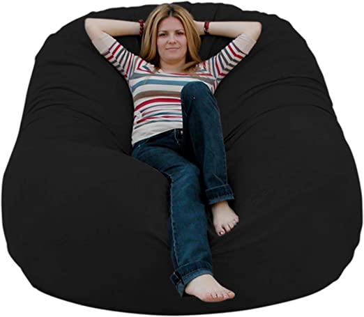 Amazon.com: Cozy Sack 6-Feet Bean Bag Chair, Large, Black .