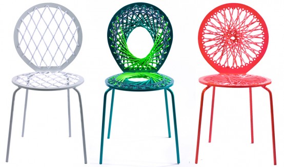 Bright Colored Vivid Chairs Stretch by Jessica Carnevale