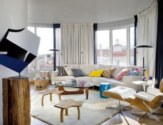 Bright Penthouse Designed In A Fusion Of Styles - DigsDi