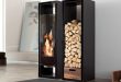 Modern Wooden Conmoto Gate Fireplace | Wood storage cabinets .