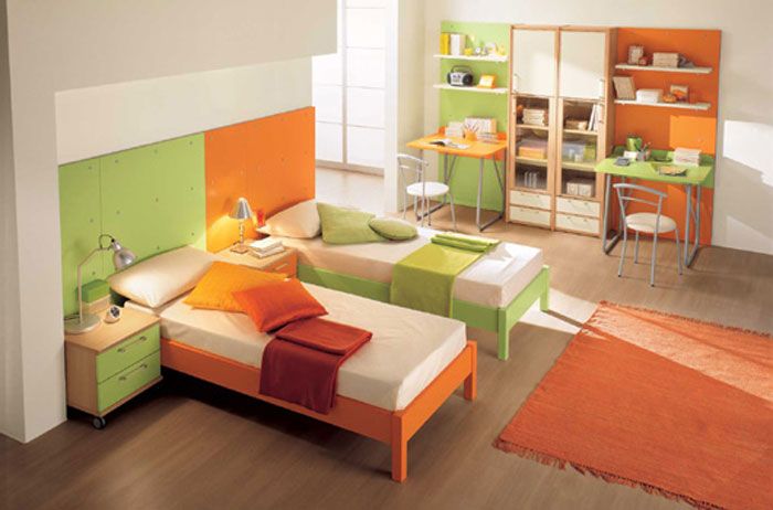 9 Bright and Colorful Kids Bedroom Designs by Arredissima - Green .