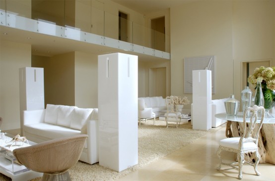 Cedar House With Creamy Interior Design