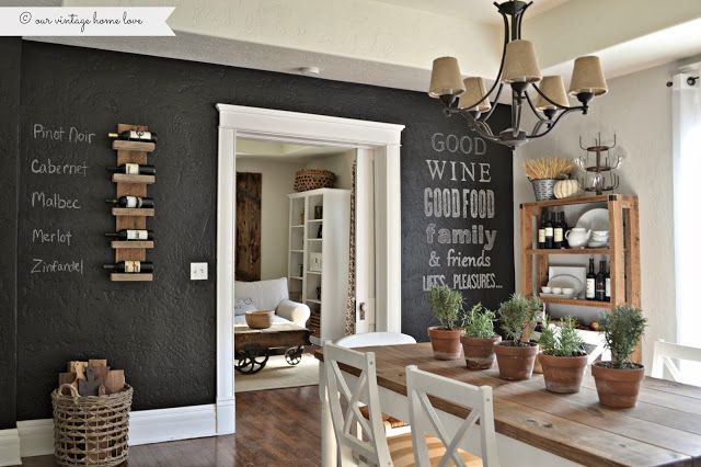 Absolutely love it! | our vintage home love: Chalkboard Wall .