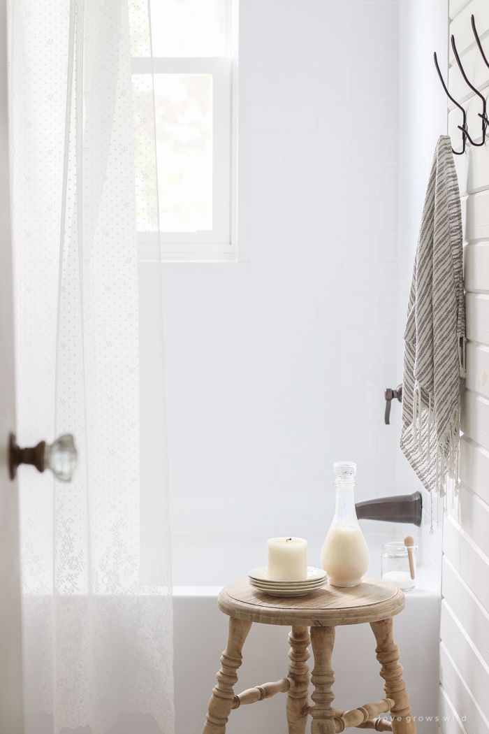 Softening the Farmhouse (With images) | Shabby chic bathroom .