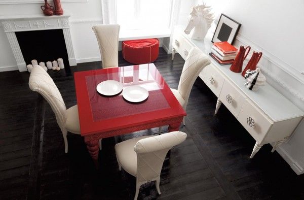 Pin by Sheree Mathis on colours | Red dining room, Elegant dining .