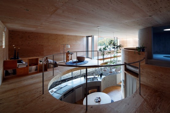 Very contemporary home design – Japanese Circular Pit House with a .