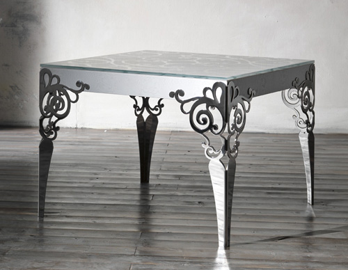 Classic Italian Furniture with Curved Decorations - White Titania .