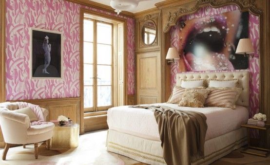 Classical And Glamorous Bedroom Design In Cold Pink | Yatak odası .