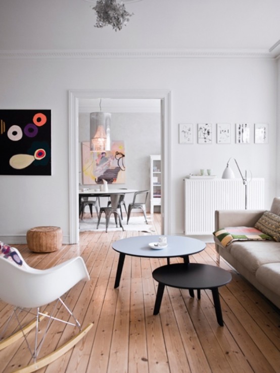 Classical Scandinavian Interior With Art Accents