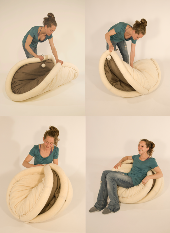 Blandito, transformable pad for lazy living. Not yet available .