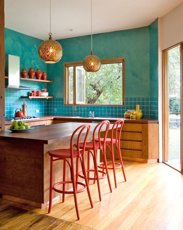 31 Bright and colorful kitchen design inspirations | Kitchen .