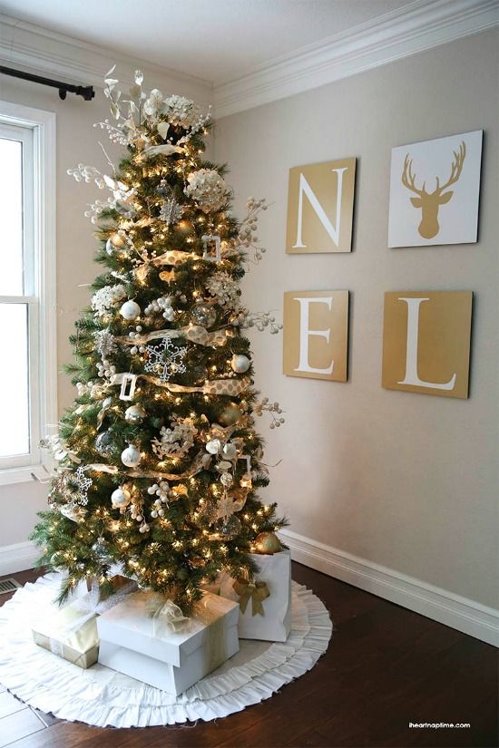 30 Inspiring Christmas Tree Ideas | Gold christmas tree, Beautiful .