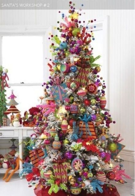 54 Colorful Christmas Inspiring Decor Ideas | Christmas tree .