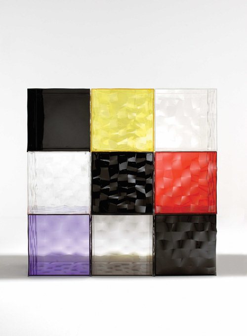 Colorful Glass Drawers That Can Form An Art Object