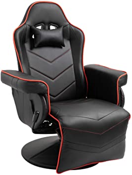 Amazon.com: Vinsetto Home Office Video Game Sofa Chair Swivel .