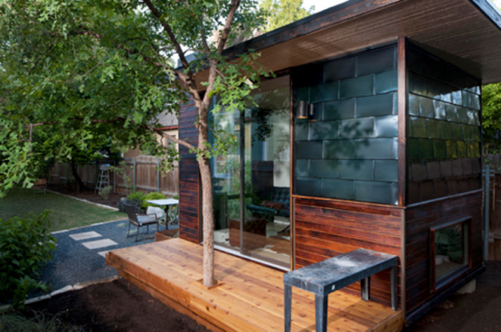 Comfortable Prefab House As A Work Space | Backyard office .