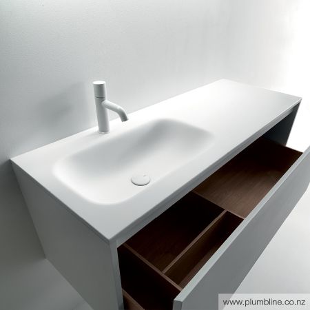 ViaVeneto Fresh 1200 Vanity LH Basin Matt White Cabinet | Bathroom .