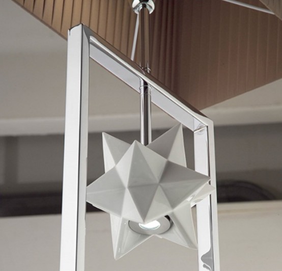 Modern home lighting - LED chandelier Miracle with 3D stars elemen