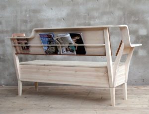 Contemporary Kitchen Sofa With Books And Magazines Storage On The .