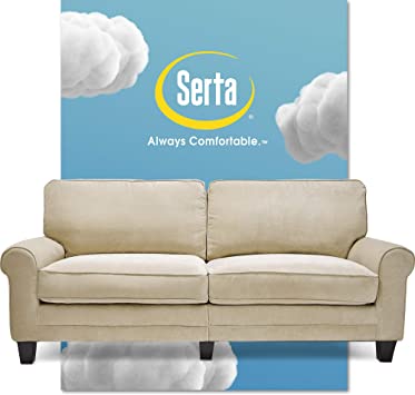 Amazon.com: Serta Copenhagen Sofa Couch for Two People, Pillowed .