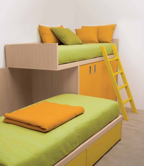Cool and Ergonomic Bedroom Ideas for Two Children by DearKids (com .