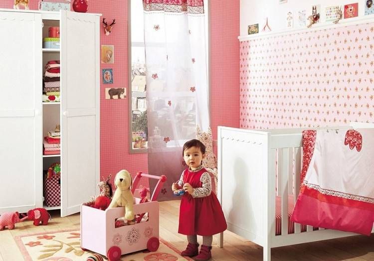 Bedroom Ideas In Pink | Pink baby nursery, Baby nursery decor .