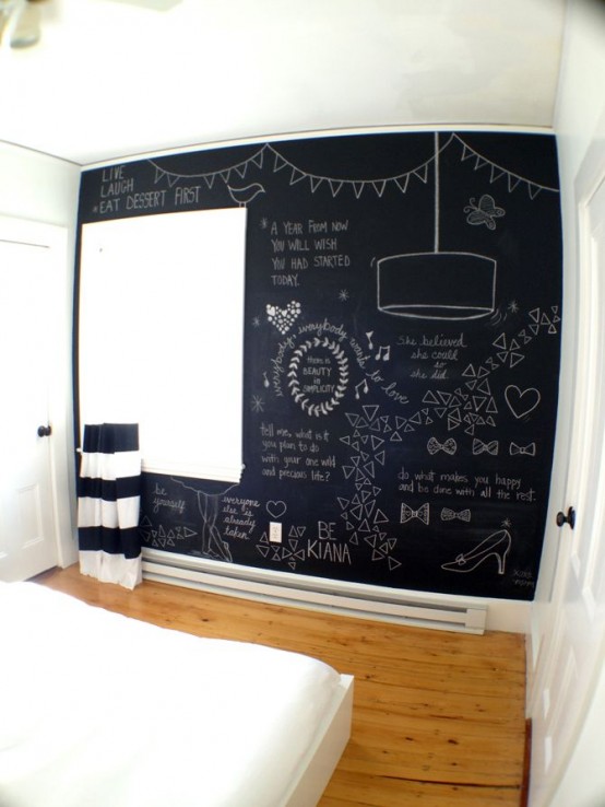 25 Cool Chalkboard Bedroom Décor Ideas To Rock - DigsDi